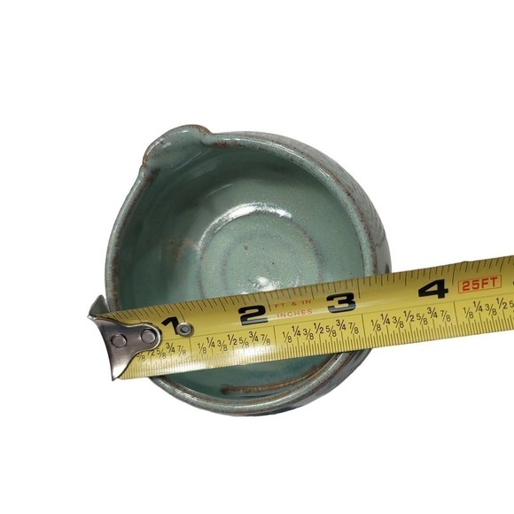 Handmade Pottery Trinket Dish Spoon Rest Utensil Object Holder Egg Separator - Picture 5 of 7